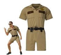LILLIWEEN Mens Reno Lt Dangle Costume Police Sheriff Troopers Uniform Suit, Men, M