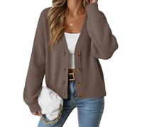 LILLUSORY Cardigan Sweaters for Women 2025 Fall Fashion Oversized Lightweight Sweater Knit Work Casual Outfits Clothes, Nutmeg, L