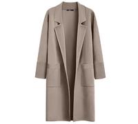 LILLUSORY Women's Long Dressy Cardigan Sweaters Fall Oversized Coatigan Jackets 2025 Knit Business Casual Winter Coats, Light Tan, L