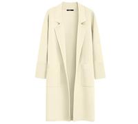LILLUSORY Women's Long Dressy Cardigan Sweaters Fall Oversized Coatigan Jackets 2025 Knit Business Casual Winter Coats, Beige, L