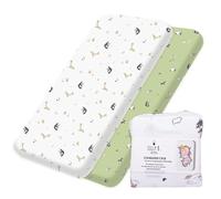 Lilly B. - Next to me Crib Sheets - 100% Organic Cotton 2 Fitted Cot Bed Sheets - Cot Bed Sheets 140x70 Fitted - Compatible Next to me Crib, All Bedside Cribs up to 140x70cm Pack of 2