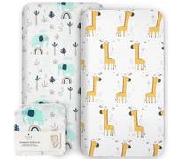Lilly Belly - Next to Me Crib Sheets | 100% Organic Cotton - Crib Sheets 90x55 cm - Pack of 2 Tutti Bambini Cozee Sheets | Moses Basket Sheets | Compatible with Next to Me Crib, Moses Basket