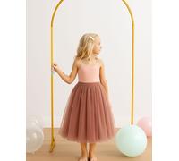 Lilly + Bo Girl's Enchanted Ruffle Tutu in Dusty Rose in Natural | Size: 9-12 m Lilly + Bo Natural 9-12 m