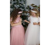 Lilly + Bo Girl's Grace in Dusty Rose Flower Girl or Party Dress in Pink | Size: 3-4 Years Lilly + Bo Pink 3-4 Years