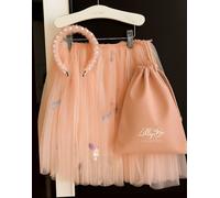 Lilly + Bo Girl's Pinkmas Pixie Wishes Tutu/Headband Pouch Gift Set - Limited Edition in Pink | Size: 2 Years Lilly + Bo Pink 2 Years