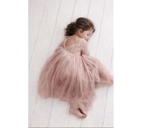 Lilly + Bo Women's Celestial in Dusty Rose Party or Flower Dress with Flower Sash in Pink | Size: 15-16 Years Lilly + Bo Pink 15-16 Years