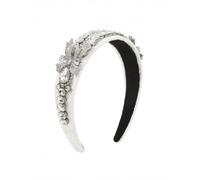 Lilly + Bo Women's Gatsby Rhinestone Headband (Ages 8-Adult) with a pink satin drawstring bag in White Lilly + Bo White One Size