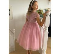 Lilly + Bo Women's Grace in Dusty Rose Flower or Party Dress in Pink | Size: 15-16 Years Lilly + Bo Pink 15-16 Years