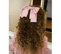 Lilly + Bo Women's Rose Bow Barrette (Ages 3 upwards) With a Pink Satin Drawstring Bag in Dusty Pink Lilly + Bo Dusty Pink One Size