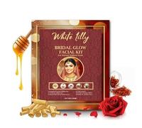 Lilly Bridal Glow Facial Kit - 6 Step Facial for Instant Glow, Anti-Ageing, Skin Rejuvenation & Deep Hydration | Reduces Wrinkles, Fine Lines & Brightens Skin | For All Skin Types