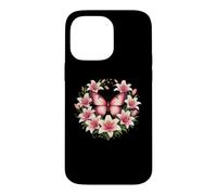 Lilly Butterfly Flower Gardening Floral Case for iPhone 14 Pro Max