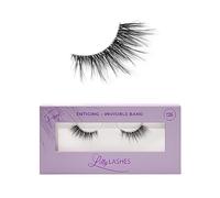 Lilly Lashes Sheer Band, False Eyelashes w/Invisible Band Lashes, Half Lashes Natural Look, Half Lash Cateye Style, Clear Band Lashes, Reusable Eyelashes 20x, Lash Glue not Included,13.5mm (Enticing)