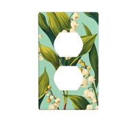 Lilly of The Valley Vintage Outlet Cover Light Switch Cover Decorative 1 Gang Wall Plate for Kitchen Room Bathroom Size 7x11.4cm