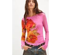 Lilly Printed Long Sleeve Top at Free People in Tulip Combo, Size: Medium - female