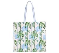 Lilly Pulitzer 18" x 17" Eco Tote, Market Shopper Bag, Oversize Reusable Grocery Tote with Comfortable Shoulder Strap, Swayin in the Breeze