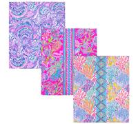 Lilly Pulitzer 3-Pack Pocket Folder Set, Colorful Letter Size Document Organizers, Folders Come Hole Punched to Fit Binders, Shell Me Something Good (Assorted)