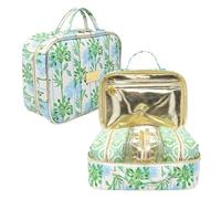 Lilly Pulitzer 4 Piece Travel Toiletry Bag, Cute Luggage Case for Adults, Zipper Pouch Set for Cosmetics, Small Pouch Bag for Supplies, Makeup or Toiletries (Swayin in the Breeze)