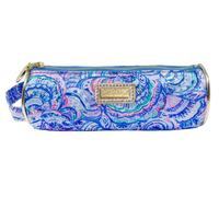 Lilly Pulitzer Cute Pencil Case, Colorful Zipper Pouch for School or Office Supplies, Small Travel Bag with Carrying Handle (Happy As A Clam)