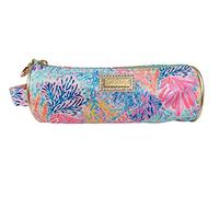 Lilly Pulitzer Cute Pencil Case, Colorful Zipper Pouch for School or Office Supplies, Small Travel Bag with Carrying Handle, Splashdance