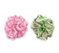 Lilly Pulitzer Hair Scrunchies for Thin or Thick Hair, Cute Ruffled Hair Ties for Women, Set of 2, Assorted