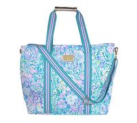 Lilly Pulitzer Picnic and Beach Cooler, Insulated Cooler Bag with Adjustable Shoulder Strap and Zippered Top, Large Soft Cooler for Groceries or Travel, Soleil It On Me