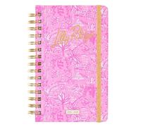Lilly Pulitzer Medium Planner August 2025 - December 2026, Weekly Agenda & Monthly Calendar, Stickers, Pockets, Spiral Binding, 5" x 8.25" (Palm Beach Playground)