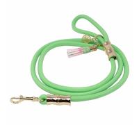 Lilly Pulitzer Rope Dog Leash, Cute 6' Heavy Duty Dog Leash with Gold Charms and Patterned Tassel (Crazy Quilt Home)