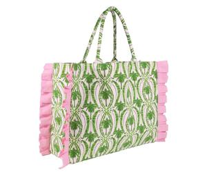 Lilly Pulitzer Ruffle Tote Bag, Textured Palm Stripe