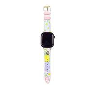 Lilly Pulitzer Silicone Apple Watch Band, Sized to Fit 38, 40, 42, and 48mm Smartwatches, Compatible with Apple Watch Series 1, 2, 3, 4, SE and 6 (Lilly Garden Home)
