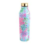 Lilly Pulitzer Stainless Steel Water Bottle, 18 Oz Metal Water Bottle, Double Wall Insulated Tumbler with Lid, Cay to my Heart