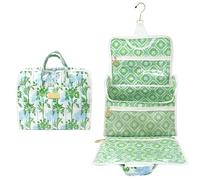 Lilly Pulitzer Travel Toiletry Bag with Handle, Pockets, and Zipper, Hanging Travel Organizer for Makeup and Toiletries (Swayin in the Breeze)