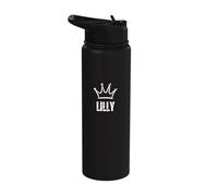 Lilly Queen Crown - Custom First Name Birthday #1 Winner Stainless Steel Insulated Water Bottle