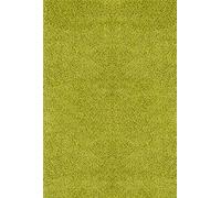 LILLY Shaggy Solid Color Plush Pile Area Rug Livabliss Green 100cm x 200cm