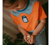 Lilly + Sid Boy's Applique Ape T-Shirt in Blue | Size: 3-4 Years Lilly + Sid Blue 3-4 Years