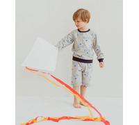 Lilly + Sid Boy's Lenny Leopard Sweatshirt in Blue | Size: 6-7 Years Lilly + Sid Blue 6-7 Years