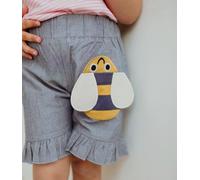 Lilly + Sid Girl's Busy Bee Pocket Shorts in Blue | Size: 3-4 Years Lilly + Sid Blue 3-4 Years