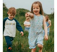 Lilly + Sid Girl's Floral Frill Playsuit | Size: 6-7 Years Lilly + Sid Multicolor 6-7 Years