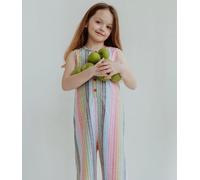 Lilly + Sid Girl's Rainbow Stripe Jumpsuit | Size: 4-5 Years Lilly + Sid Multicolor 4-5 Years