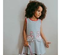 Lilly + Sid Girl's Swan Waisted Dress in Navy | Size: 6-7 Years Lilly + Sid Navy 6-7 Years