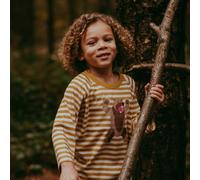 Lilly + Sid Grizzly Bear Stripe Top in Yellow | Size: 0-6 m Lilly + Sid Yellow 0-6 m