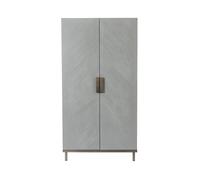 Lilly Wardrobe - Grey Oak Veneer - Grey Oak Veneer