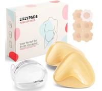 Lillypads Push Up Pads - Self-Adhesive Bra Inserts for Push-Up Effect - Adhesive Bra - Reusable Bra Adhesive Pads for Large & Small Breast - Sticky Bra Silicone Pads - Suitable for Cup A-D