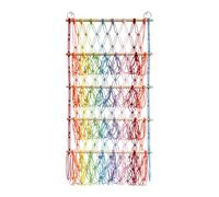 Lilly's Love teddyys Hammock - Soft Cuddly Toys Net, Iron Ring 3 Tier Hanging Toy Organizer, Boho Rope Storage, Cotton Mesh Holder with Handmade Craft Design | Ceiling Mounted Display for Room Living