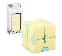 Lillyvale Infinity Cube Cube Toy Reduction Educational Upgraded Pressure Toys for Killing Time Fidget Toys Infinite Cube New Fidget Finger Toy for Develop The Brain For ADD ADHD (Yellow)