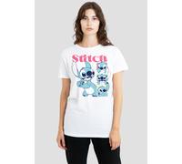 Lilo And Stitch 100 Kisses Classic T Shirt, White Disney White S