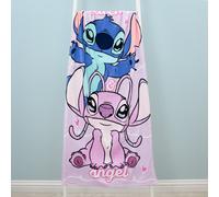Disney Lilo and Stitch Officially Licensed Towel, Super Soft 100% Cotton | Chill Design Featuring Angel and Stitch | Perfect The Home, Bath, Beach & Swimming Pool | One Size 70cm x 140cm