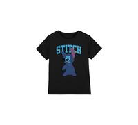 Lilo and Stitch Boys & Classic Pose Unisex Kids T-Shirt, Black, 5-6 Years UK