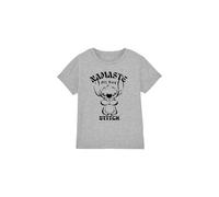 Lilo and Stitch Boys & Namaste All Day Unisex Kids T-Shirt, Athletic Heather, 3-4 Years UK
