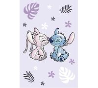 Lilo and Stitch Fleece Blanket - Soft Cozy Throw Blanket for Kids & Teens | 100% Polyester | 100x150 cm | Lightweight Plush Blanket with Purple Stitch Design | Great for Couch, Bed or Travel Throw