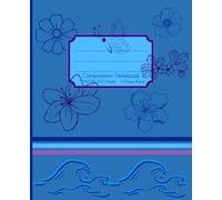 Lilo and Stitch inspired Tropical Flowers and waves notebook for kids and adults: Hawaiian Motif Flowers and surfing Journal for writing and note taking